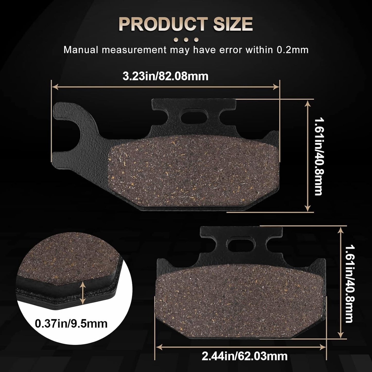Brake Pads for Yamaha 700 2006-2015 Rhino 450 2004-2009 Rhino 660 2004-07