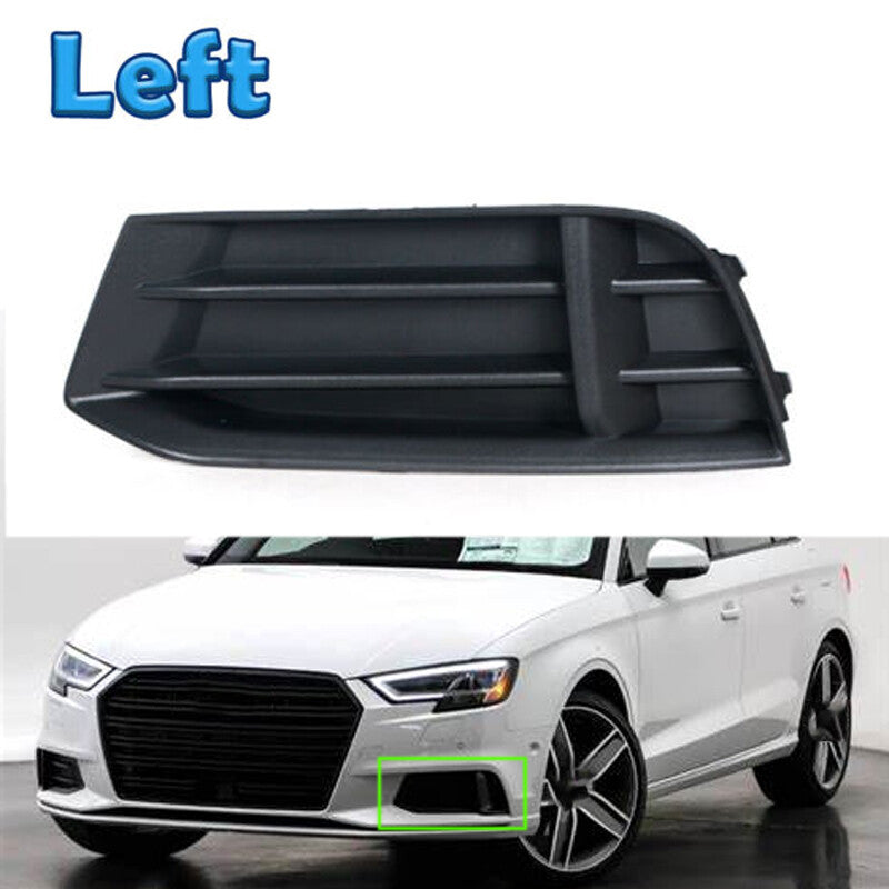for AUDI A3 2017-2020 Left ABS Front Bumper Fog Lamp Cover Grille Driver Side