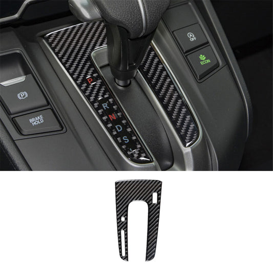 Carbon Fiber Interior Gear Shifter Panel Cover Trim for Honda CR-V 2017-2021