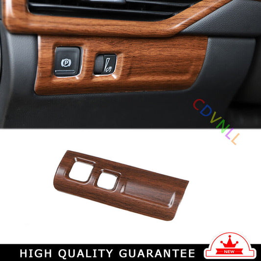 Headlight Button Frame Cover Trim Car Fit for Cadillac XT4 2018-2023 Brown Wood
