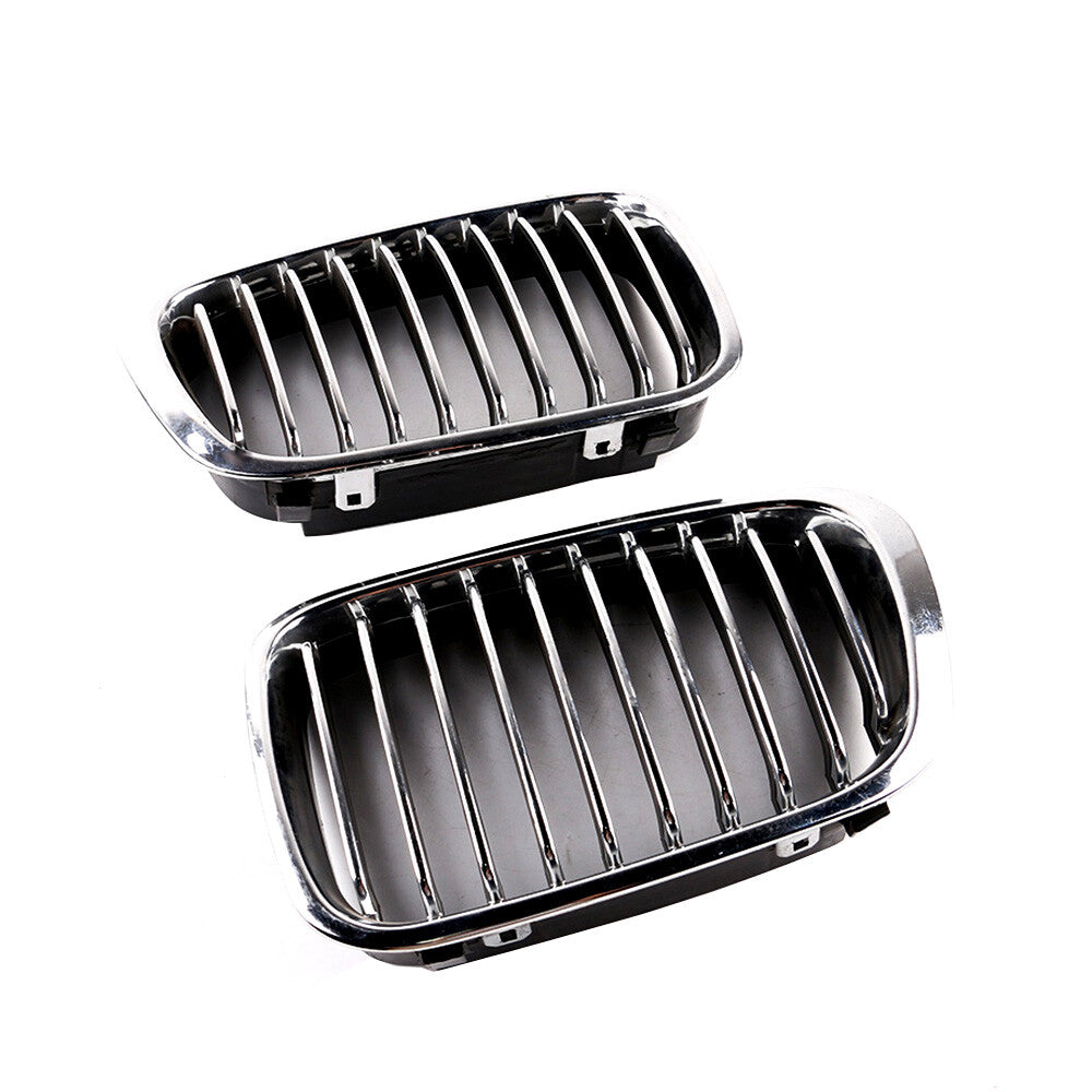 2Pcs Front Hood Grill Left Right Replacement For 5 Series E39 2001 2002 2003