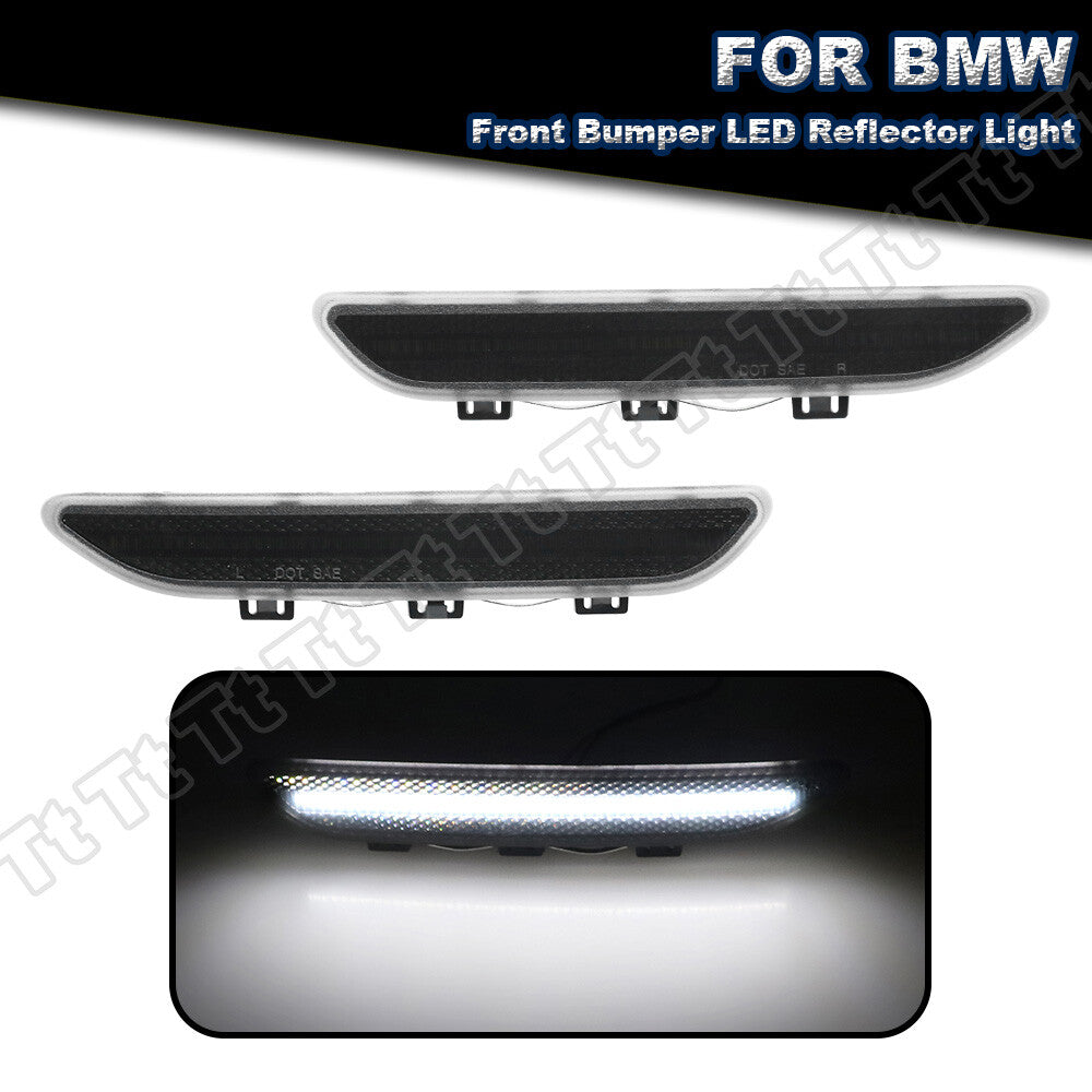 White LED front bumper reflectors for 04-06 for BMW 3 Series E46 Coupe bodywork.