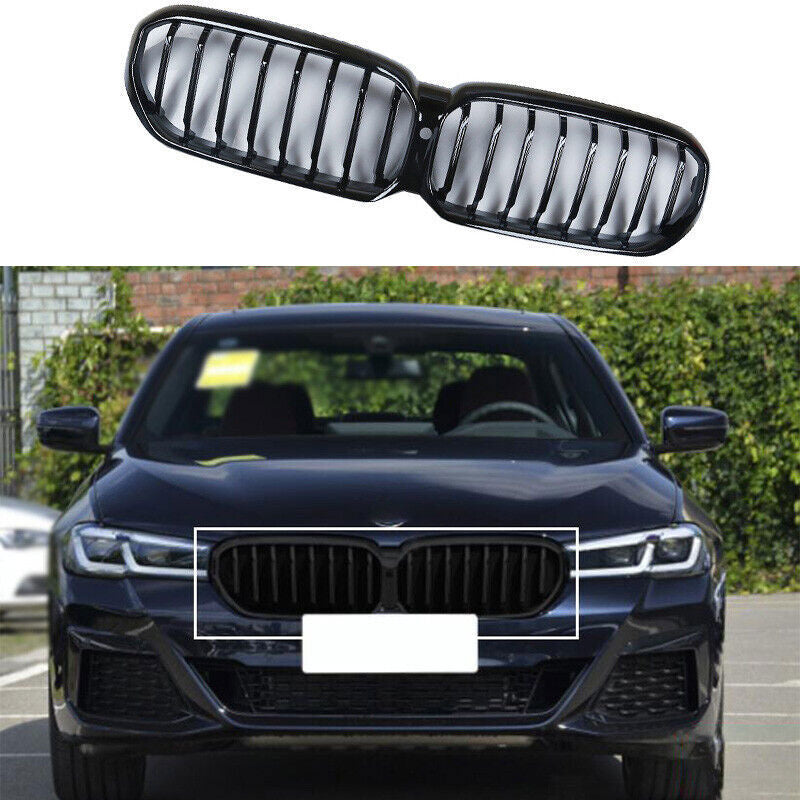 for BMW 5 Series G30 2018-2022 ABS Black Front Upper Bumper Mesh Grill Grille 1P