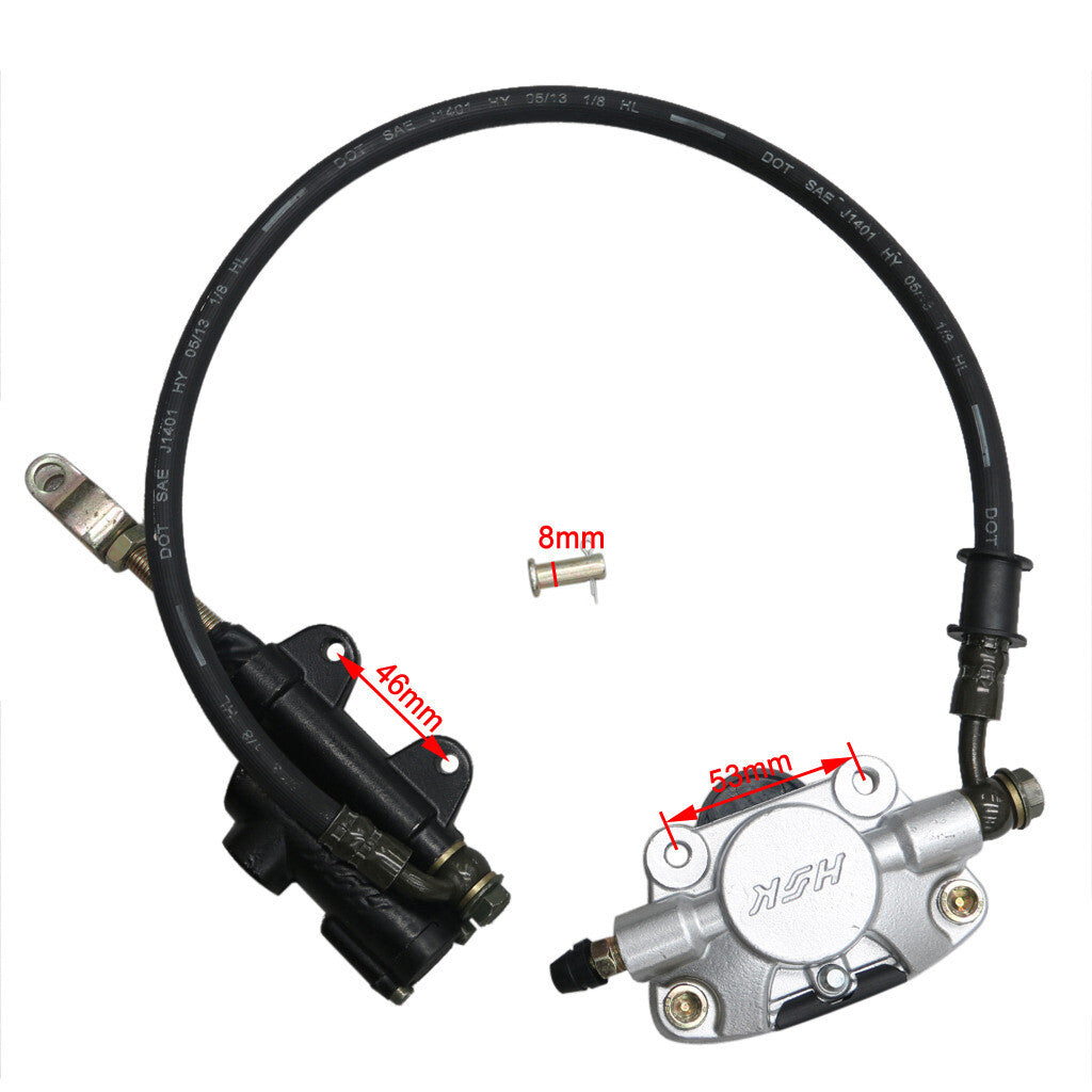 Rear Hydraulic Brake Caliper Master Cylinder for ATV Quad Bike Go Kart for Golf Cart