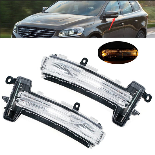 pair of LED daytime running light mirror indicator lights for Volvo XC60 2014 - 2017.