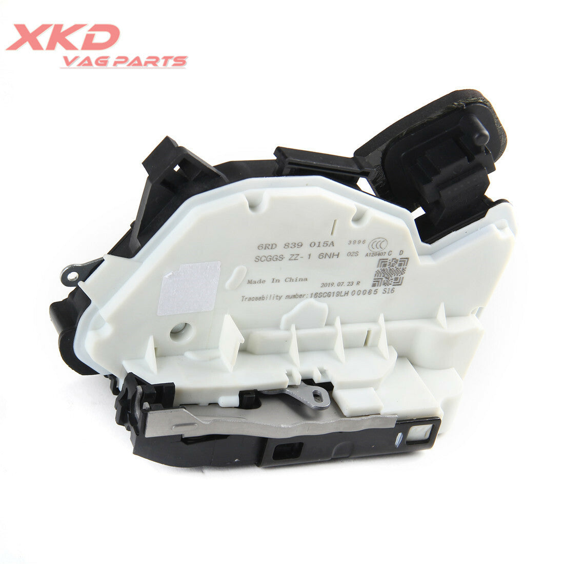 The rear left door latch actuator is suitable for Volkswagen E- for Golf , for Golf MK7, for Jetta MK6, and for Passat .