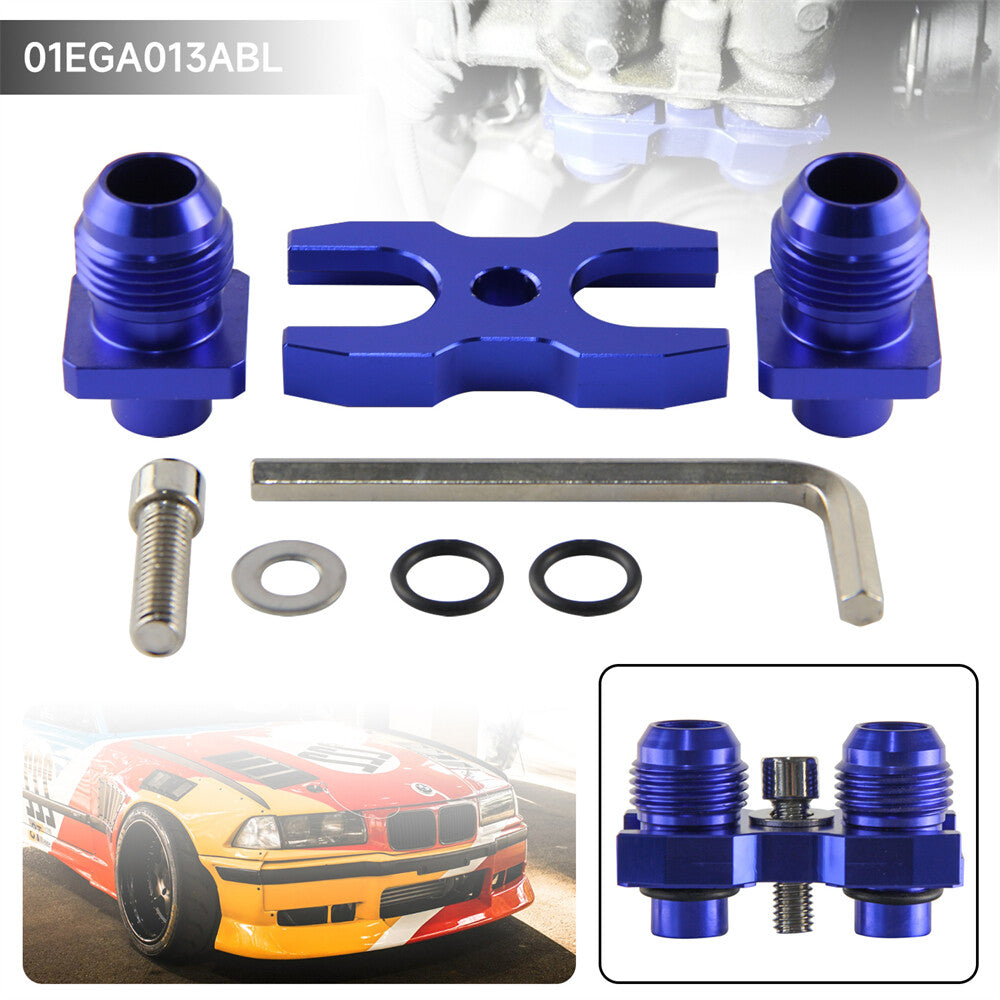 AN10 Oil Cooler Adapter Fitting for BMW E36 E46 E82 E9X 135/335 E46 M3 E90 Blue