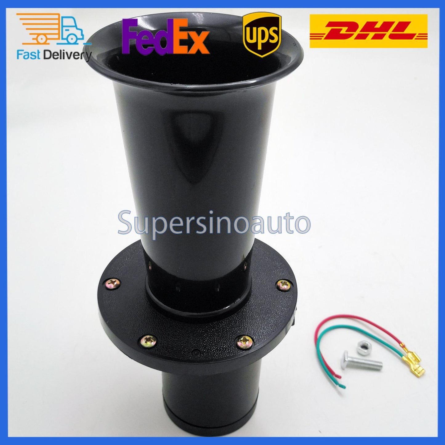 12V 300DB Fits For CAR/TRUCK AIR HORN BLACK ANTIQUE VINTAGE CLASSIC OLD