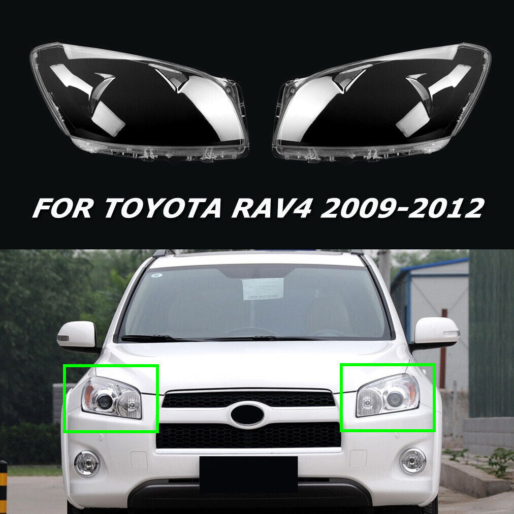 Front Clear Headlight Lens Headlamp Cover Shell Cap for Toyota RAV4 2009-2012