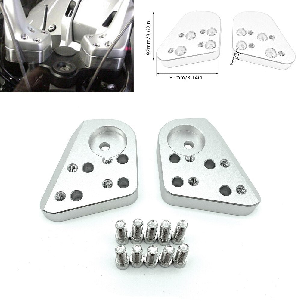 Fit for BMW R1200RT R1150RT R1100RT Silver Motorcycle Accessory Handlebar Riser