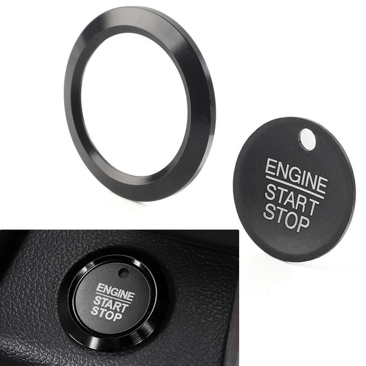 Engine Start Stop Switch Button Cover Trim Fit for Ford F150 2015-2020 Black