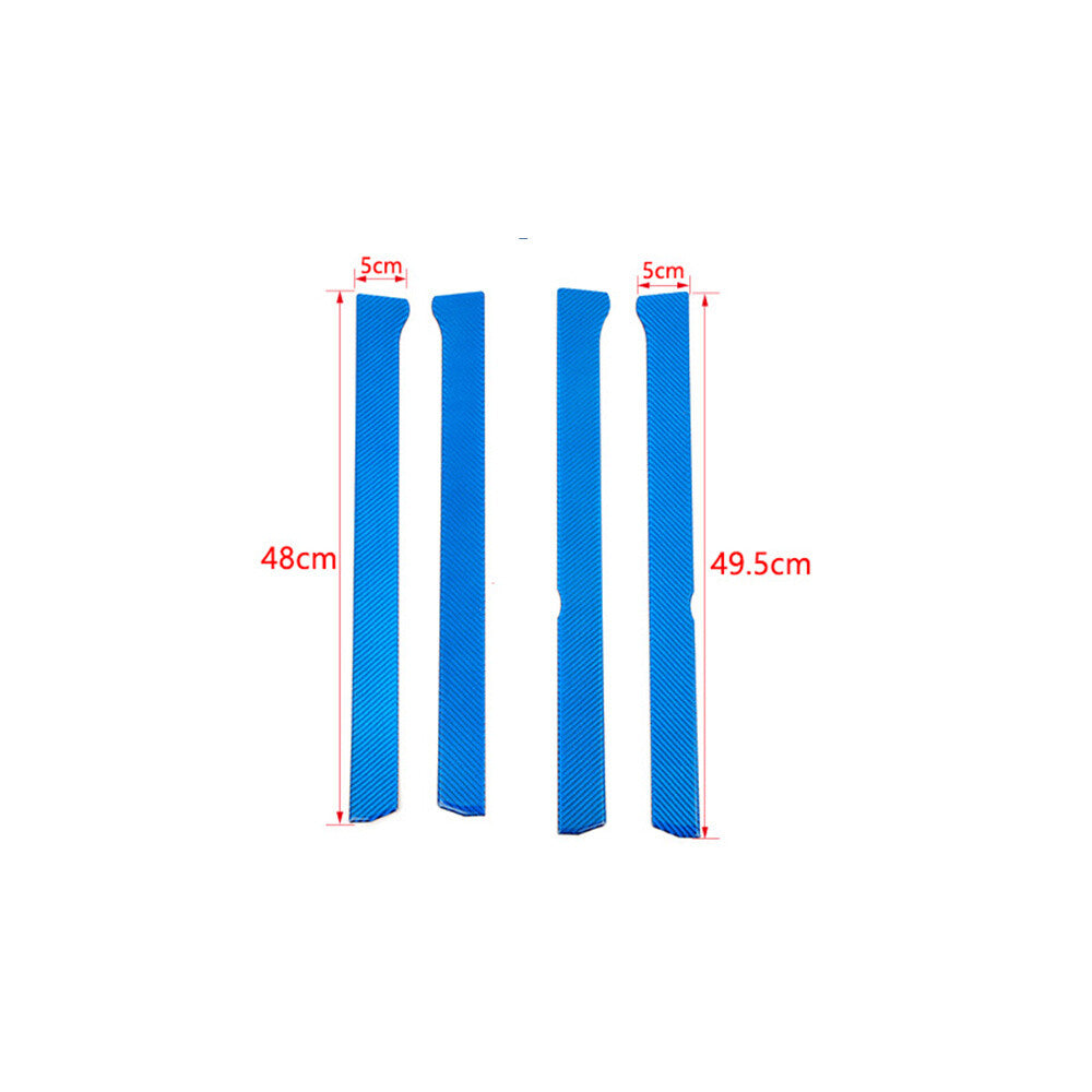 4¡ÁBlue Carbon Fiber Interior Window Strips Panel Trim For Toyot@ 4Runner 2010-23