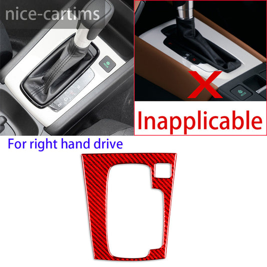 for Honda Fit 2020-22 RHD Central Control Gear Shift Panel Trim Red Carbon Fiber