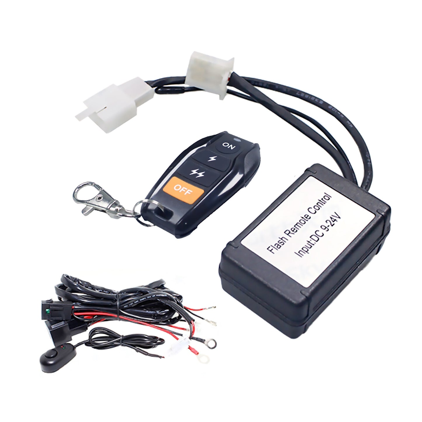 100W Car Offroad LED Work Light Bar Wire Cable Wireless Remote Control Switch