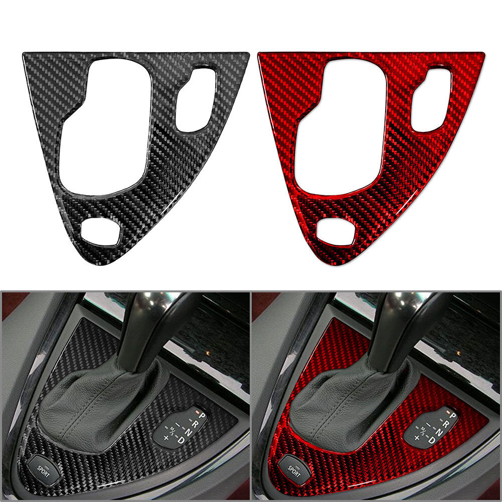RHD Carbon Fiber Automatic Gear Shift Panel Cover Trim FIT for BMW 6 Series E63 E64