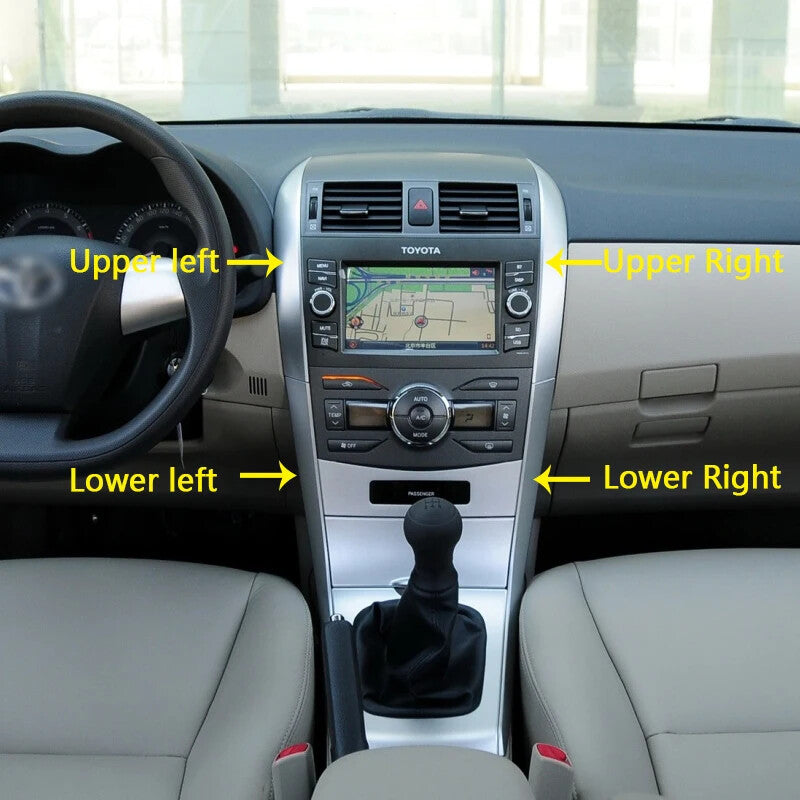 for Toyota for Corolla 2007-2013 Middle Central Dashboard Trim Cover Strip