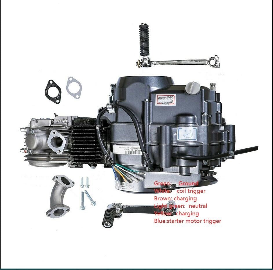 for Lifan 125cc Engine Motor Kit Kick Start For Pit Dirt Bike CRF50 ATC70 Apollo 110