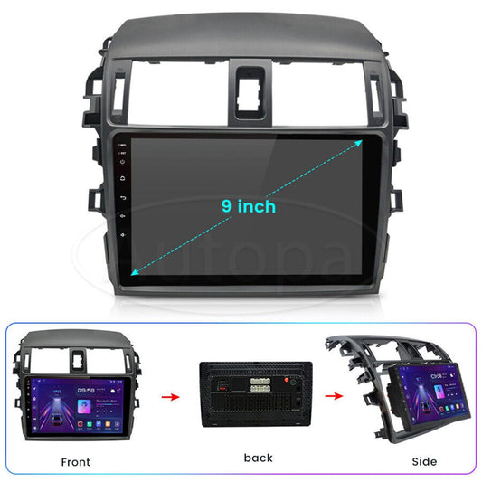 9 CarPlay Android 12 Car Stereo Radio Player GPS Navi For 06-13 for Toyota for Corolla