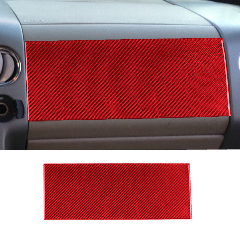 Red Carbon Fiber for Co -pilot Console Panel Trim Cover for Ford F150 2004-2008