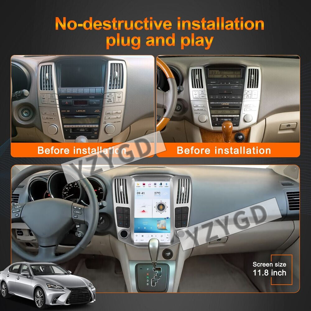 for Lexus RX300 RX330 RX350 RX400H 2004-2008 2Din Car Radio Stereo Receiver GPS