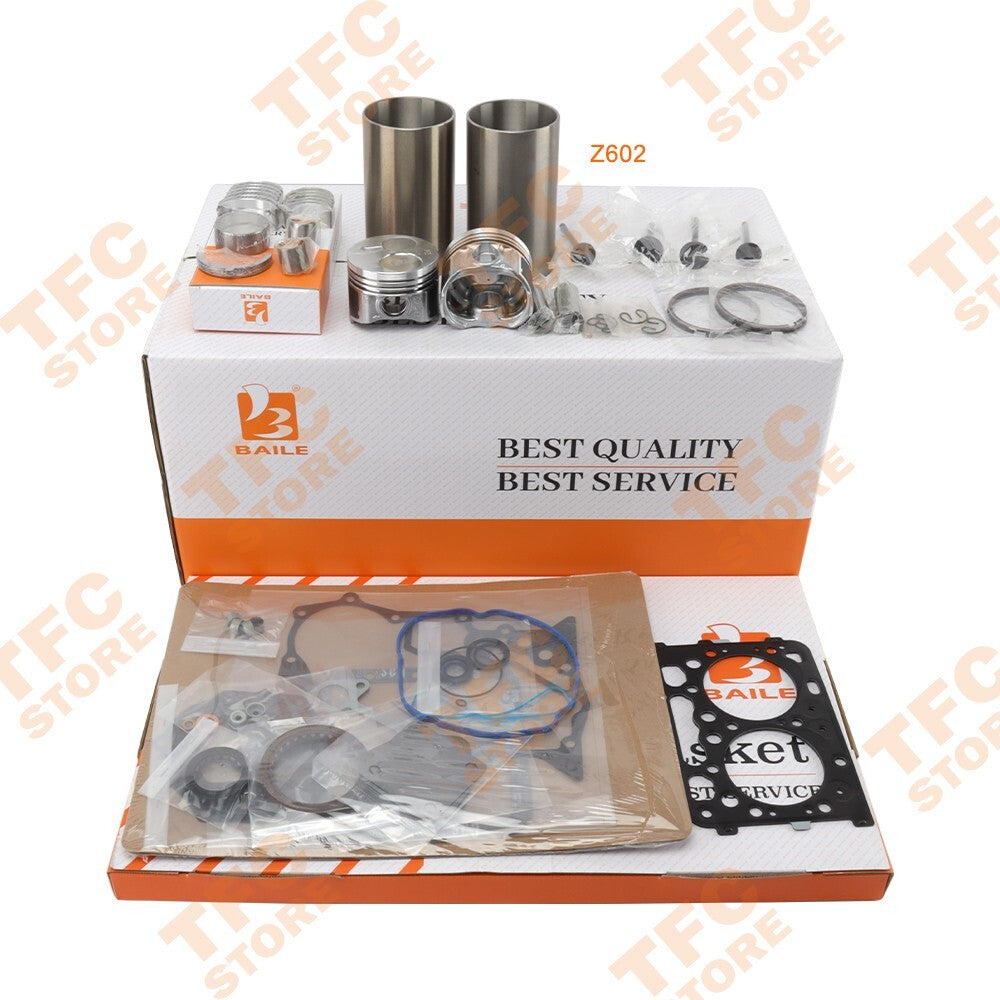 Z602 New Overhaul Rebuild Kit for Kubota Engine BX1500 Compact Utility Tractor
