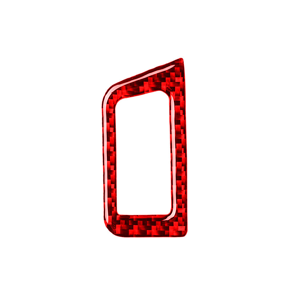 Red Carbon Fiber Interior Rear Trunk Switch Cover Trim Sticker for Audi Q7 16-19