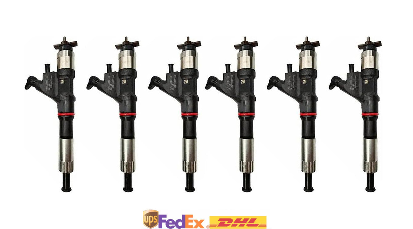6X Fuel Injector 095000-8910 VG1246080106 For Sinotruk Howo A7 D12