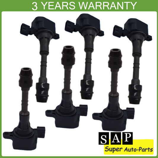 Set of 6 Ignition Coil UF401 for Infiniti FX35 G35 M35 for Nissan 350Z 3.5L V6 C1439