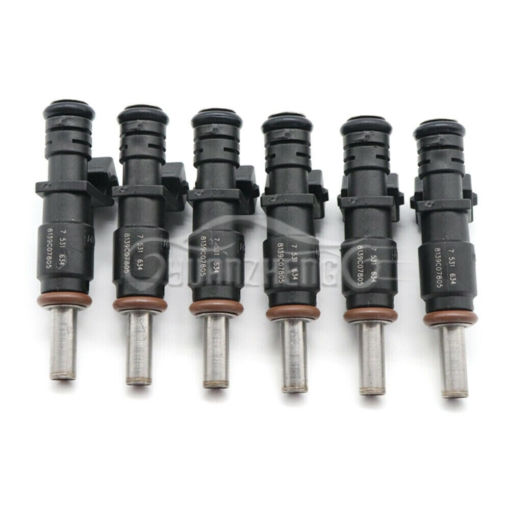 Fuel injectors suitable for BMW 128i, 328i, X5, Z4, 525i, 2.0, 2.5, and 3.0L engines. Available in 6 pieces (06-12). Tel: 13537531634