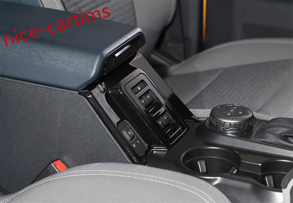for Ford Bronco 4-Door 2021-2024 Window Lift Switch Button Panel Cover ABS Black