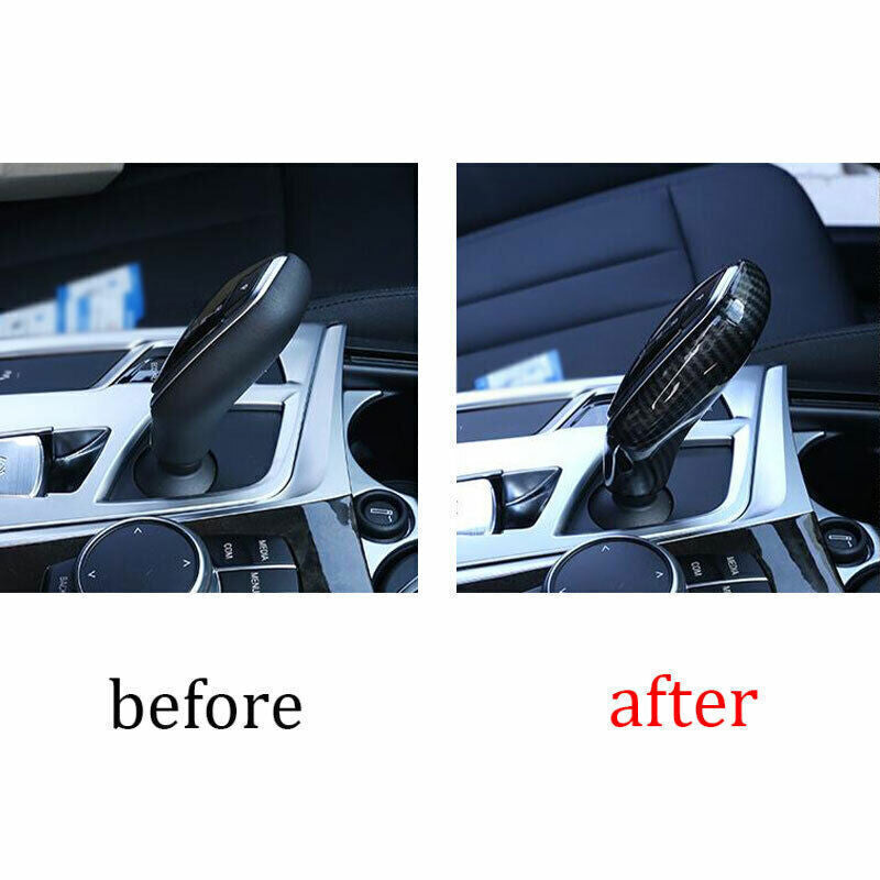 for BMW 5 Series G30 2018-23 Carbon Fiber Inner Gear Shift Knob Head Cover Trim