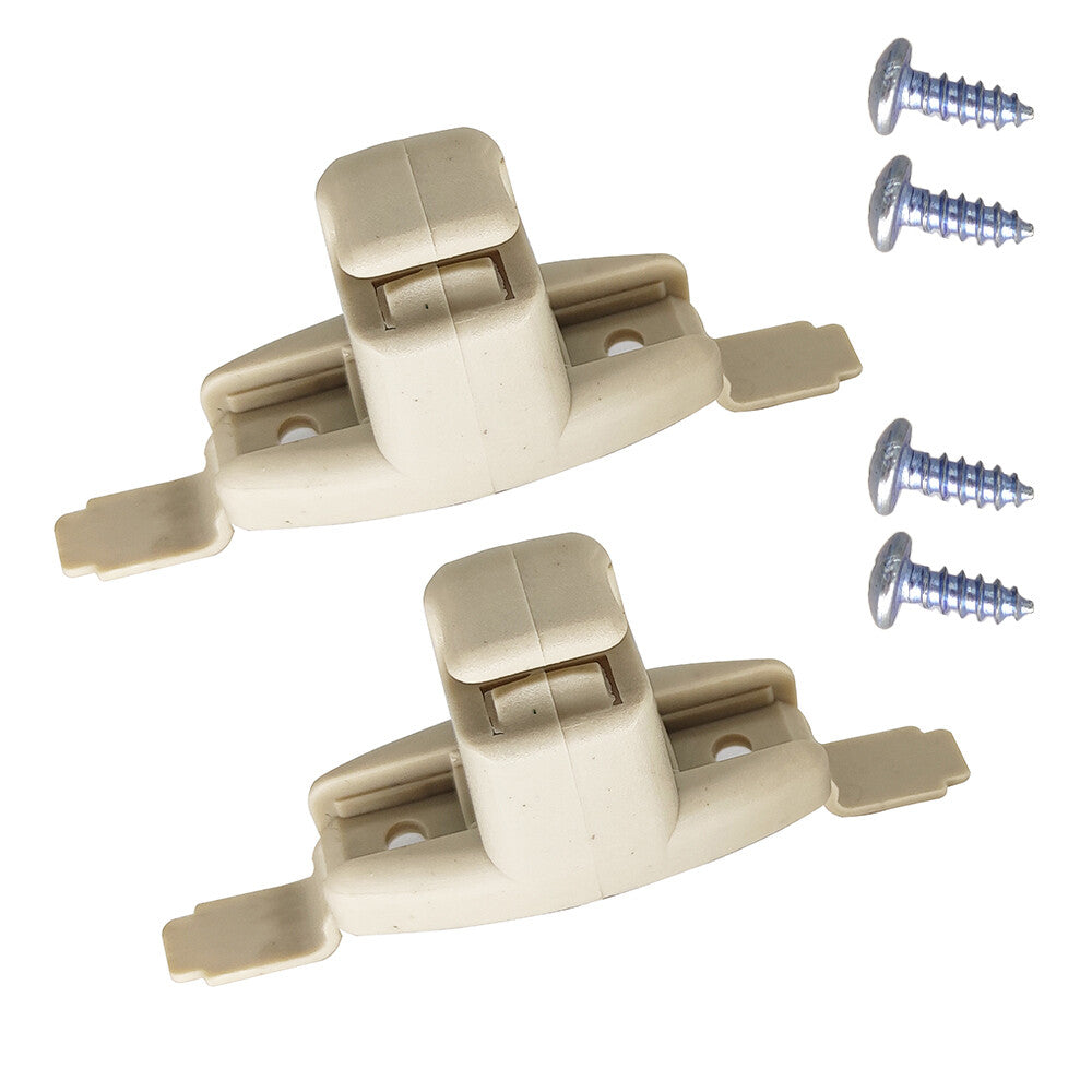 2pc Sun Visor Clips Holder Bracket Beige for Bmw 3 5 7Series E46 E38 E39 X5 E53