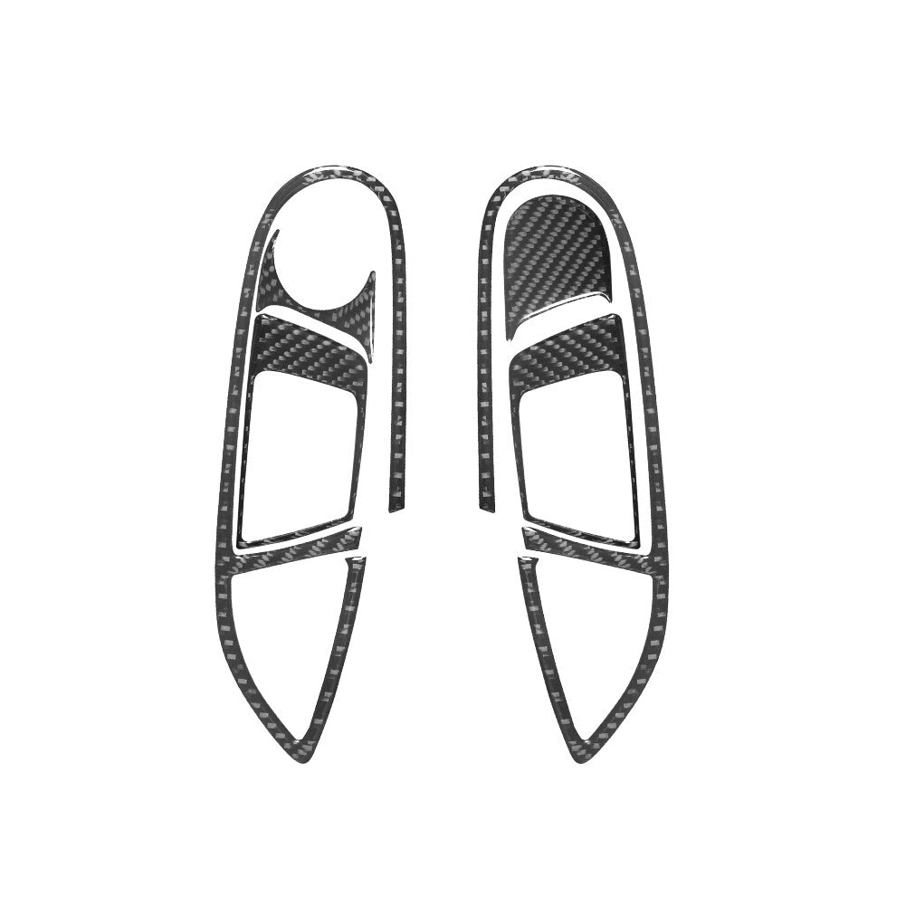6x Carbon Fiber Interior Front Door Handle Cover Trim for Ford Fiesta 2011-2015