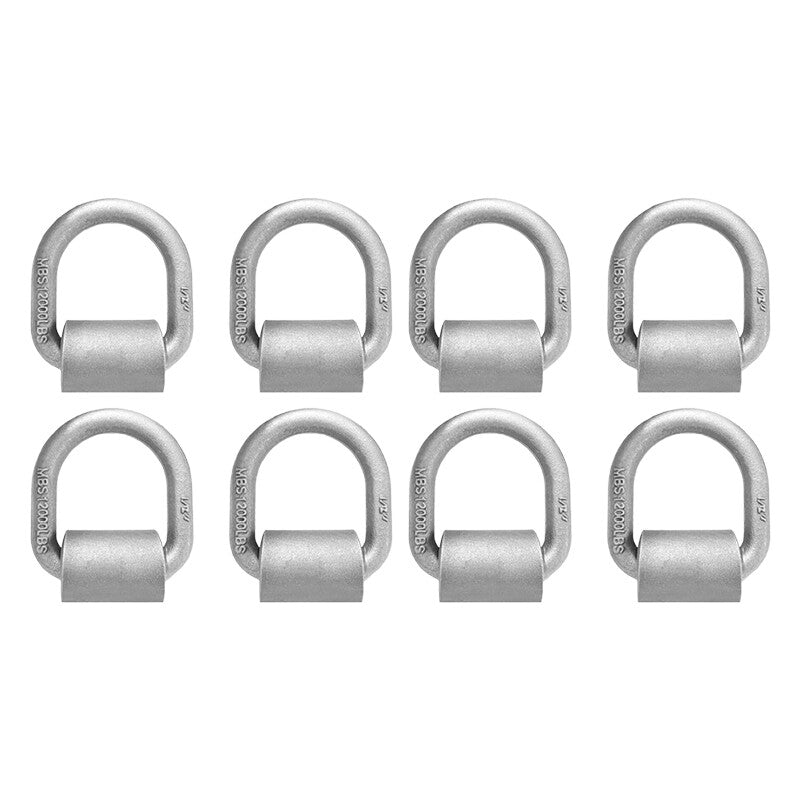 8-piece welded heavy-duty trailer truck D-ring anchor 1/2-inch forged D-ring