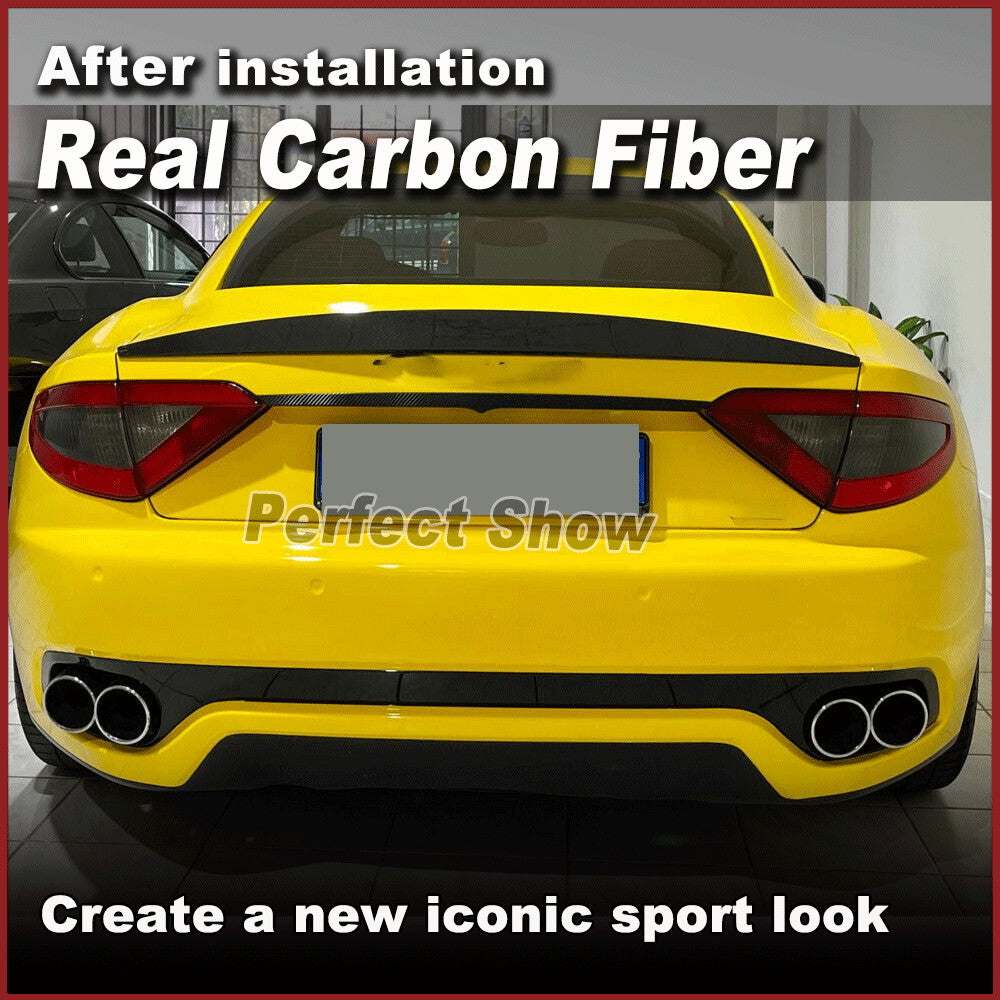 Carbon Fiber Rear Trunk Boot Spoiler Wing for Maserati Gran Turismo Coupe 08-14