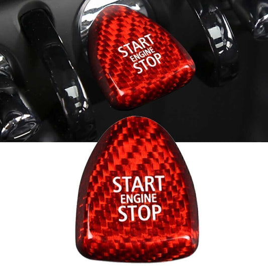 for MINI F54 F55 F56 F57 F60 Cooper S JCW Carbon Fiber Start Button Cover Trim