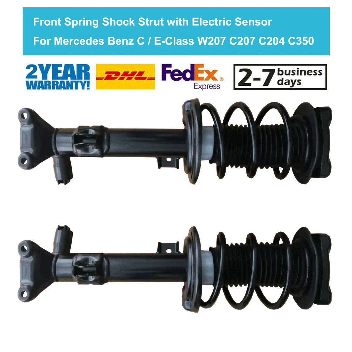Pair Front Shock Struts Assembly for Mercedes -Class C204 C207 E-Class E200 E350