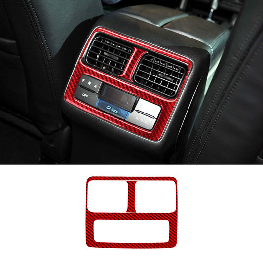 Red Carbon Fiber Rear Central Air Vent Cover Trim for Mazda CX-9 2010-2015 TypeA