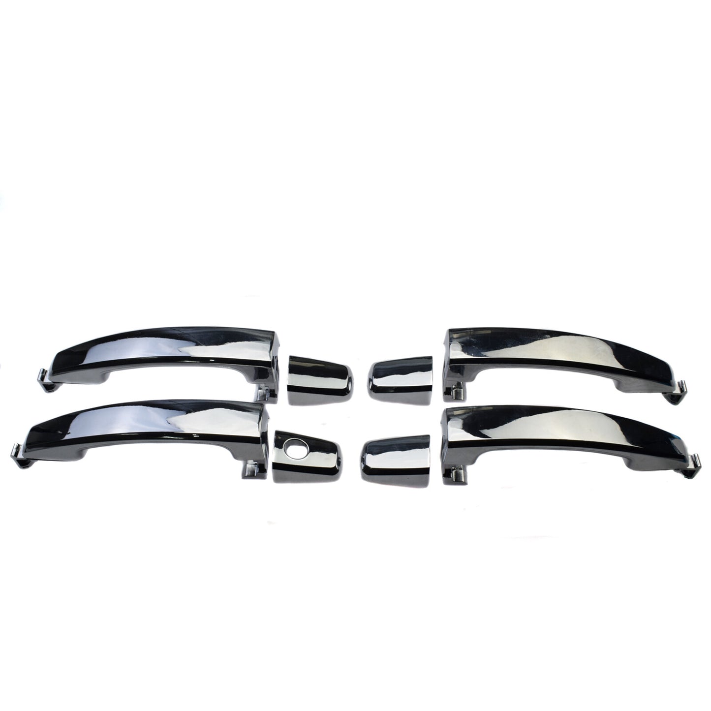 Exterior door handles with chrome trim for front, rear, left, and right sides for Chevrolet Aveo Captiva Sport Vue