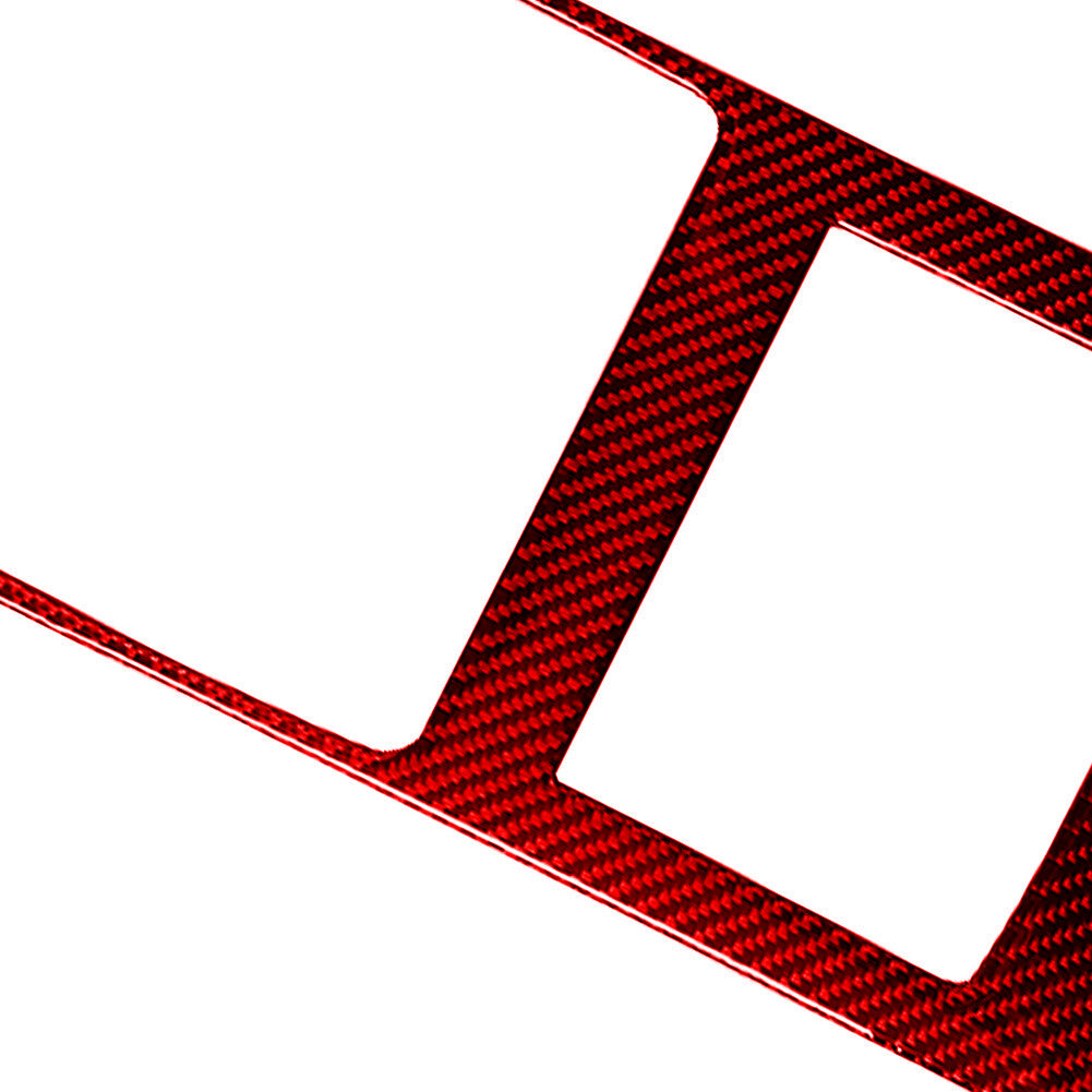 Red Carbon FiberGear Shift Panel Cover Trim Sticker for Toyota for Camry 2007-2011