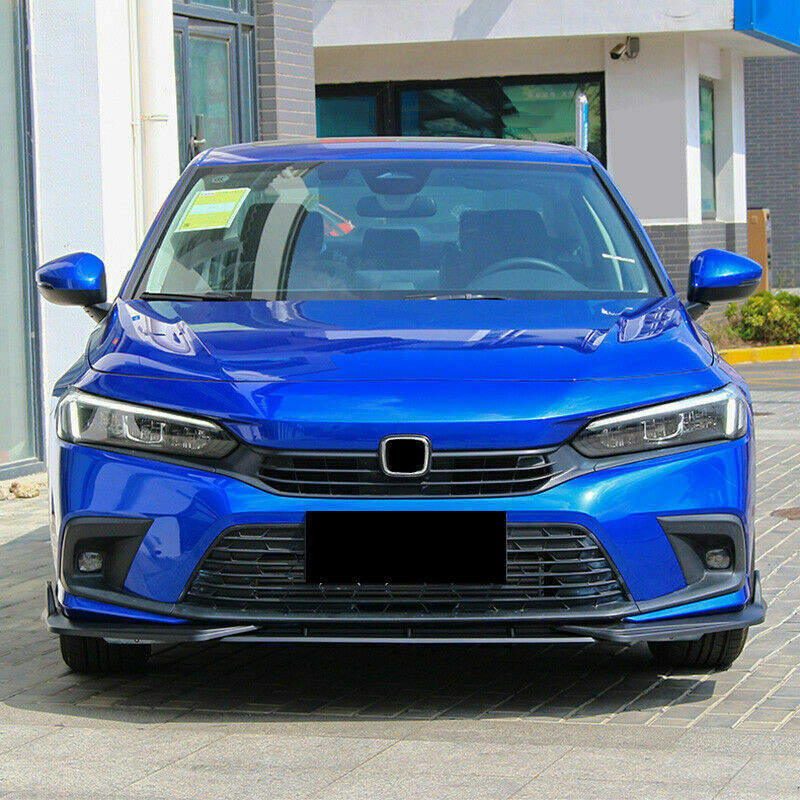 3X for Honda for Civic 11th 2022-2023 Matte Front Bumper Lip Splitter Spoiler Covers