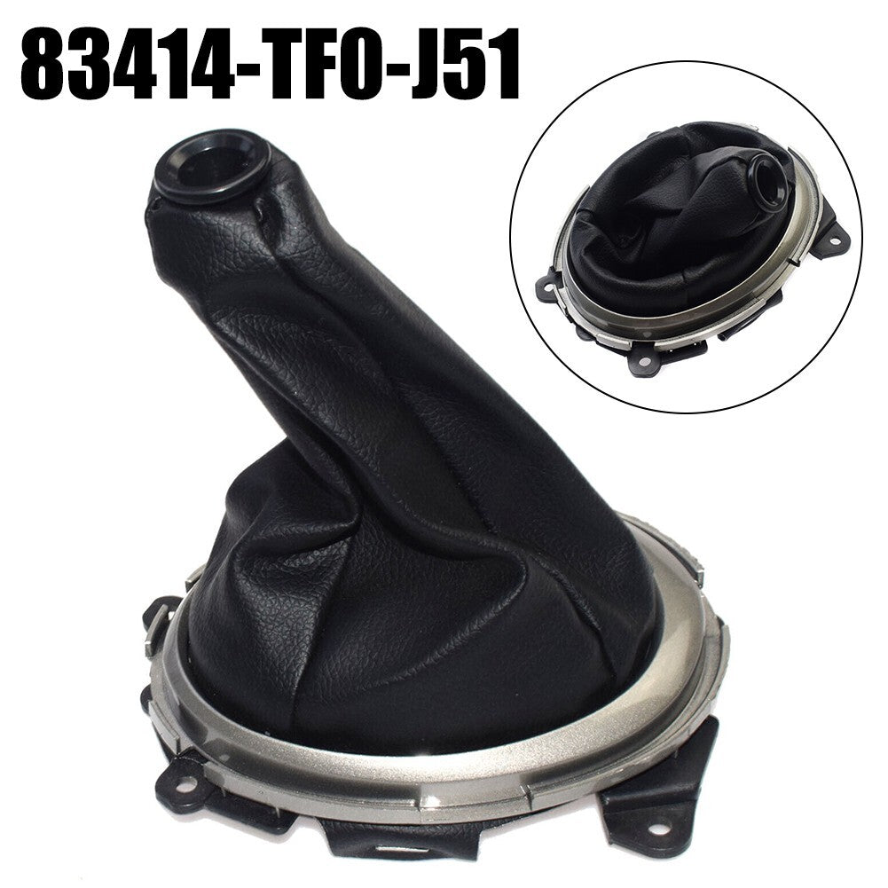 Replacement Black Stitched Shift Boot For 09-11 83414-TF0-J51 Accessories