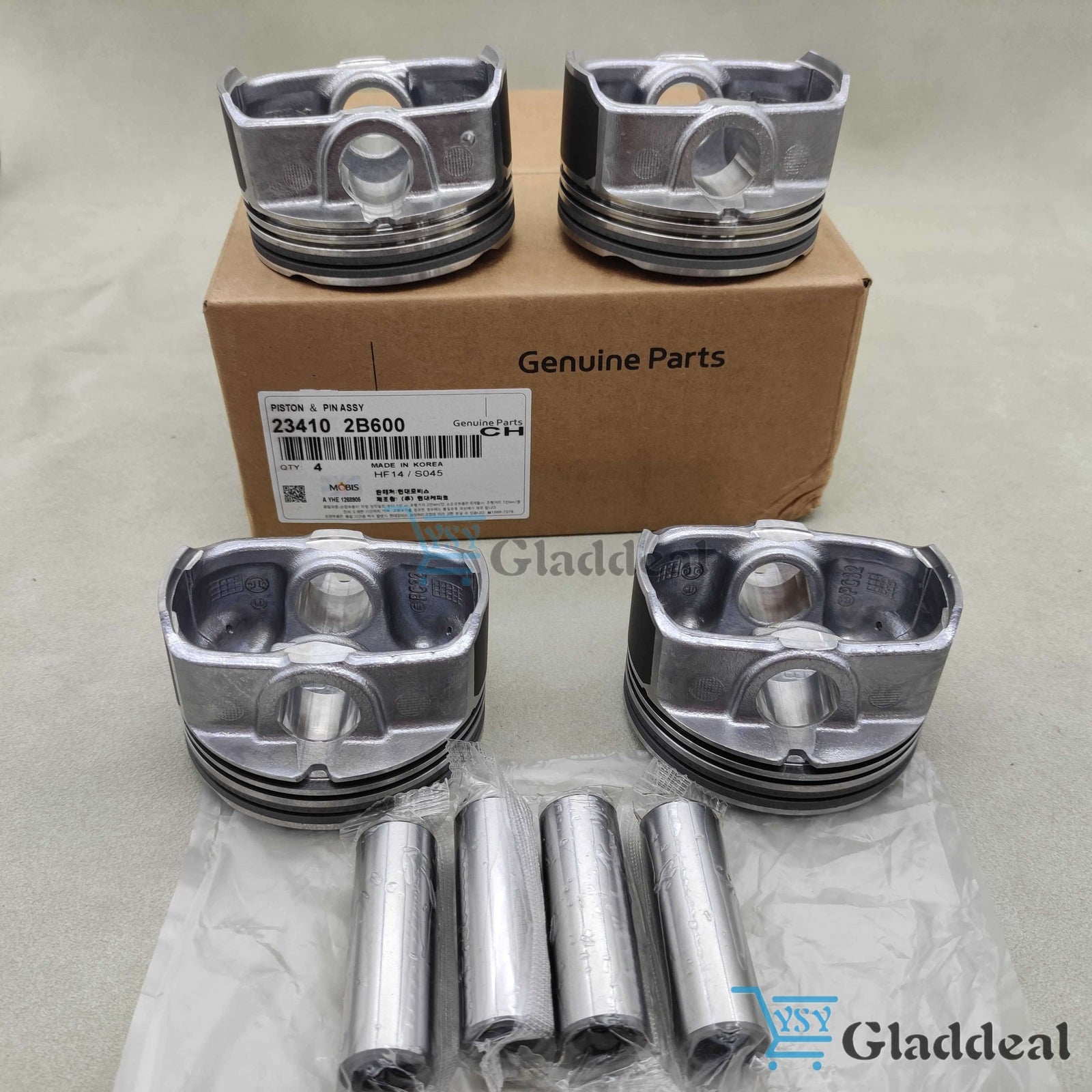 Equipment Manufacturer ( ) New 4X STD Piston and Ring Kit for Hyundai for Kia Accent Rio 1.6L DOHC 2012-2017