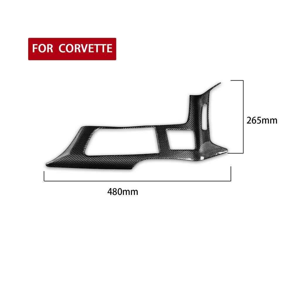 for Chevrolet for Corvette C7 2014-19 Central Control Cup Holder Cover Carbon Fiber
