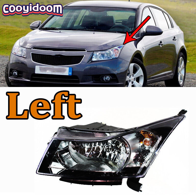 Applicable to the left side of the headlight assembly for Chevrolet for Cruze models from 2009, 2010, 2011, and 2012.