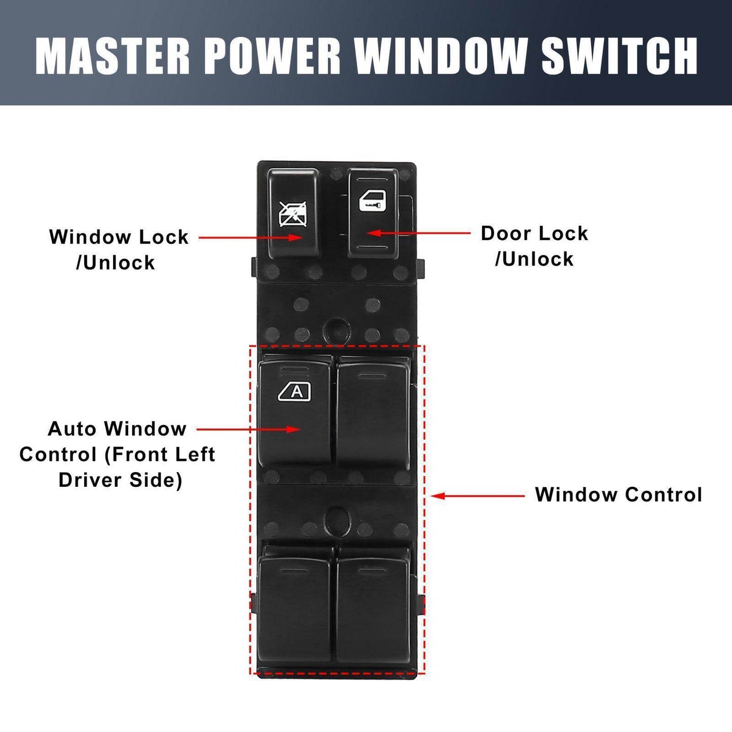 for Nissan Qashqai Sunny for Infiniti M35 M45 25401-JE20A Power Window Master Switch