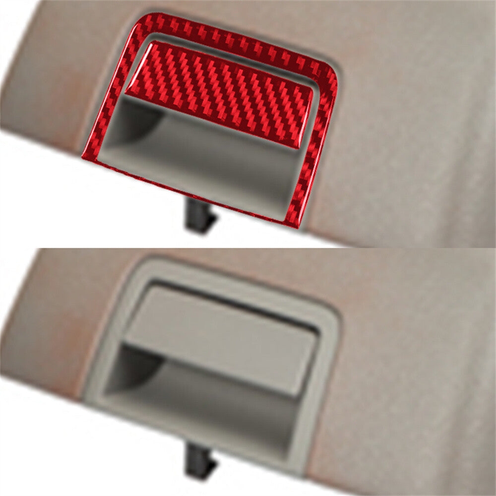 for Ford F-150 FX4 04-08 Center Console Storage Box Switch Trim Red Carbon Fiber