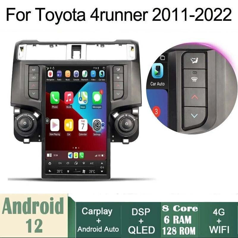 Car Android GPS Navigation Wifi for Toyota 4Runner 6+128g Radio carpaly 13.6