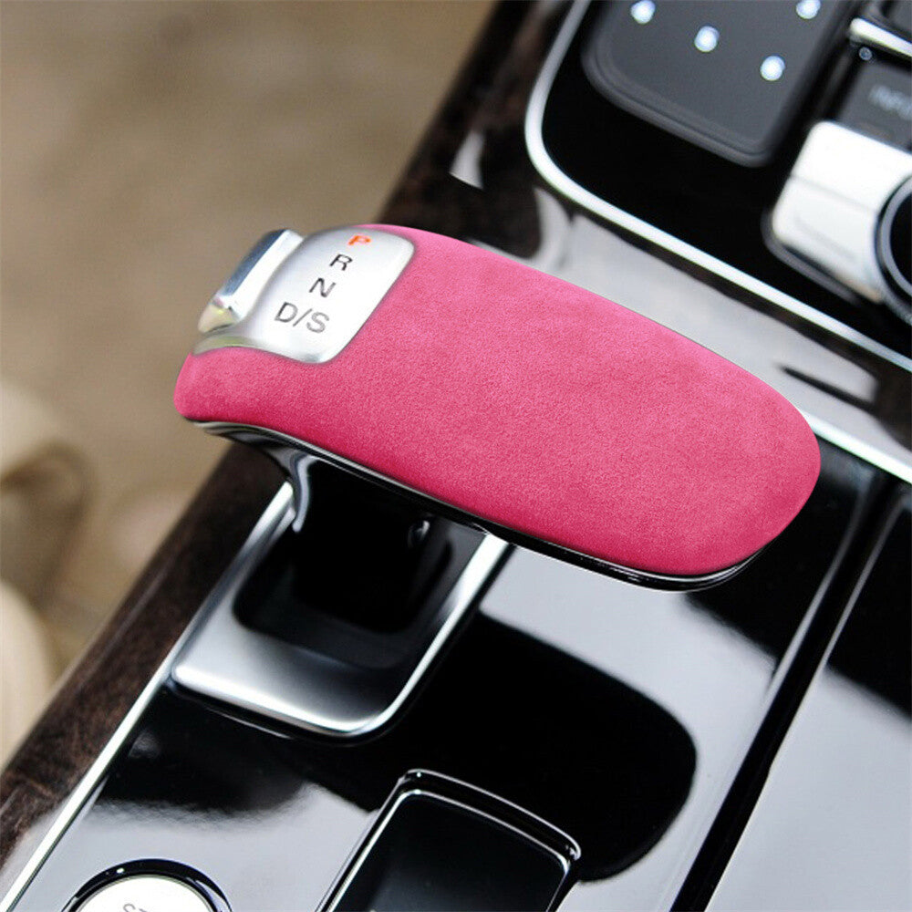 Suede Pink Console Gear Shift Knob Panel Cover for Audi for A8 2011-2017 Accessories