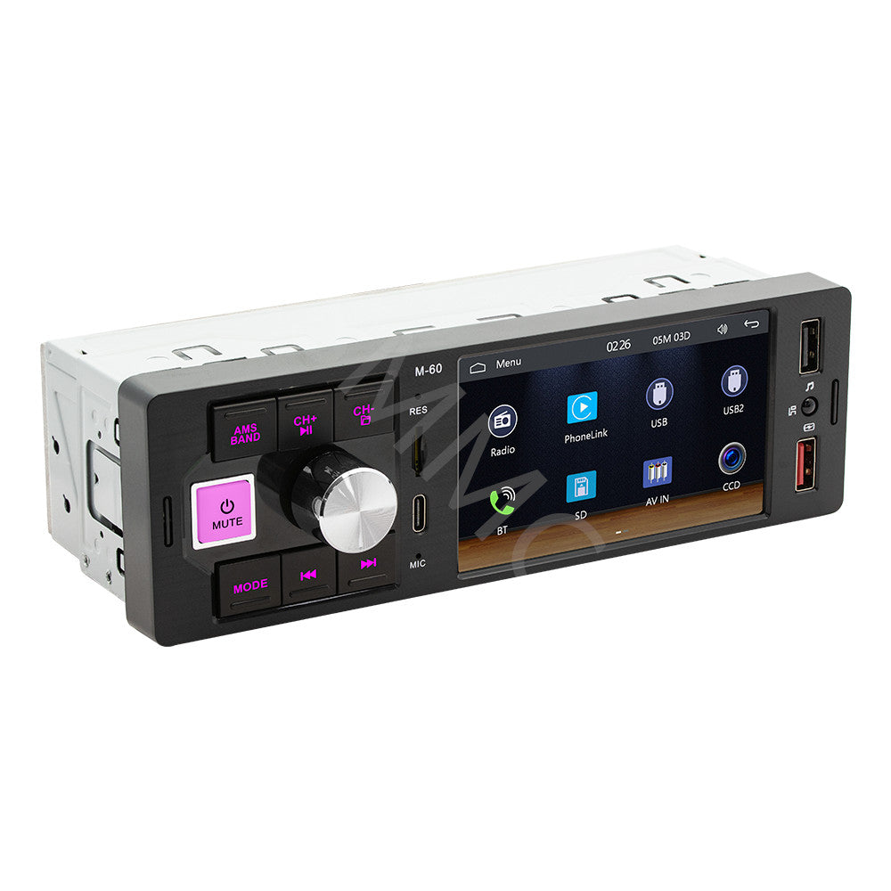 Touch Screen Stereo Car Radio For Apple CarPlay Android Auto Single Din 4.1in